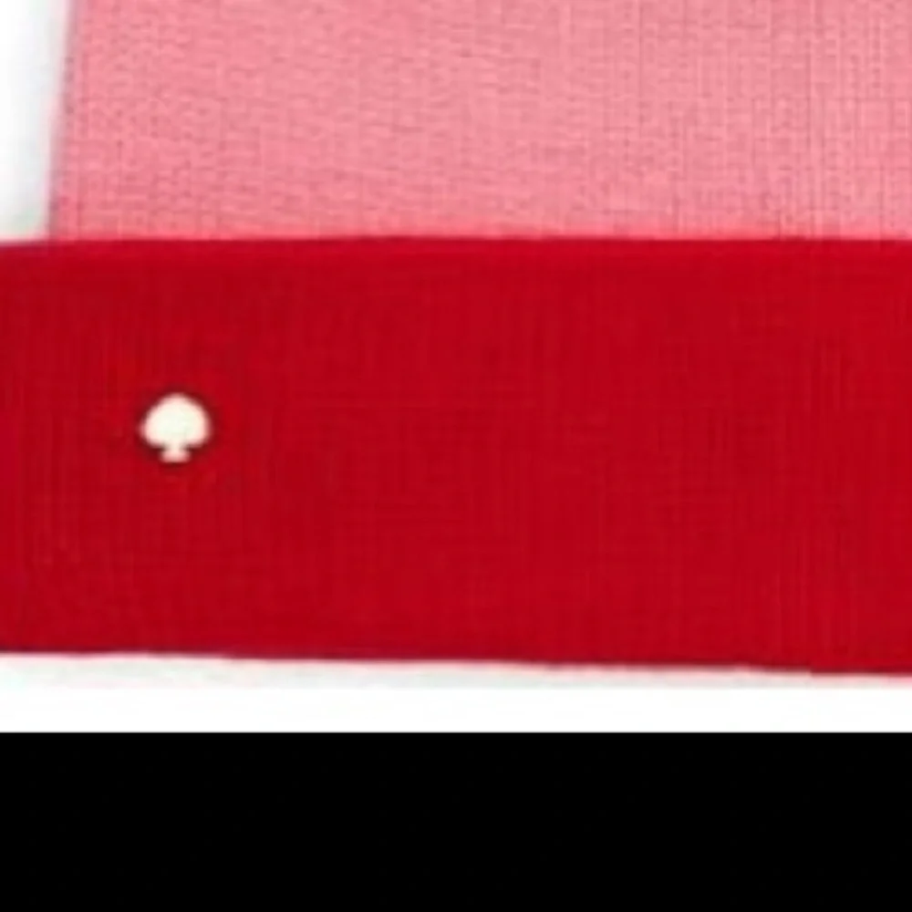 NWT Kate Spade New York color Block beanie pink Red Striped